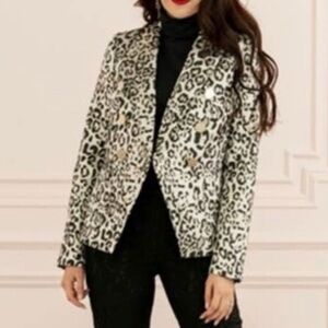 Leopard print blazer by Rachel Parcell